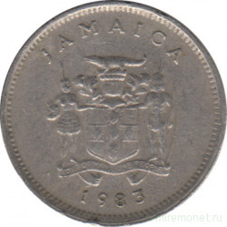 Монета. Ямайка. 5 центов 1983 год.