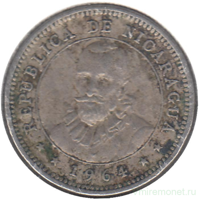 Монета. Никарагуа. 5 сентаво 1964 год.