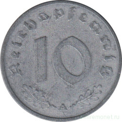 Монета. Германия. Третий Рейх. 10 рейхспфеннигов 1944 год. Монетный двор - Берлин (А).