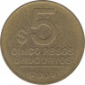 Монета. Уругвай. 5 песо 2005 год. ав.