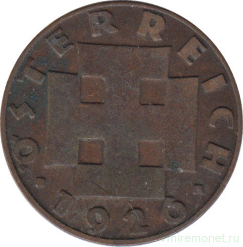 Монета. Австрия. 2 гроша 1926 год.