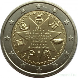Монета. Греция. 2 евро 2014 год. 150 лет союза Ионических островов с Грецией.