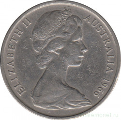 Монета. Австралия. 20 центов 1966 год.