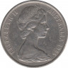 Монета. Австралия. 20 центов 1966 год. ав.