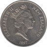 Монета. Новая Зеландия. 5 центов 1997 год. ав.
