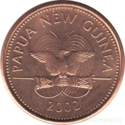 Монета. Папуа - Новая Гвинея. 1 тойя 2002 год.