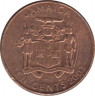 Монета. Ямайка. 10 центов 2003 год. ав.