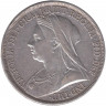 Монета. Великобритания. 1 крона 1893 год. LVI.