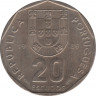 Монета. Португалия. 20 эскудо 1989 год. ав.