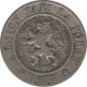 Монета. Бельгия. 10 сантимов 1863 год. ав.