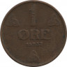 Монета. Норвегия. 1 эре 1937 год. ав.