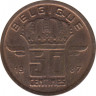 Монета. Бельгия. 50 сантимов 1987 год. BELGIQUE. ав.