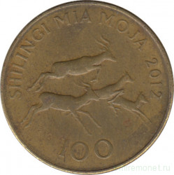 Монета. Танзания. 100 шиллингов 2012 год.