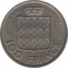 Монета. Монако. 100 франков 1956 год. рев.