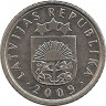 Аверс. Монета. Латвия. 50 сантимов 2009 год.