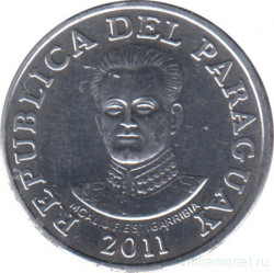 Монета. Парагвай. 50 гуарани 2011 год.