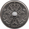 Монета. Дания. 2 кроны 1999 год. ав.
