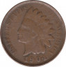 Монета. США. 1 цент 1904 год. ав.