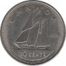 Монета. Канада. 10 центов 1983 год. ав.