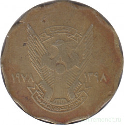 Монета. Судан. 10 миллимов 1978 год.
