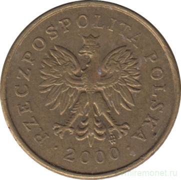 Монета. Польша. 1 грош 2000 год.
