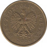 Монета. Польша. 1 грош 2000 год. ав.