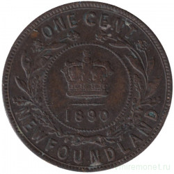 Монета. Канада. Ньюфаундленд. 1 цент 1890 год. 