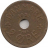 Монета. Дания. 2 эре 1927 год (HCN).