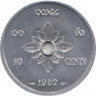 Монета. Колролевство Лаос. 10 сантимов 1952 год. рев.