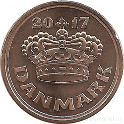 Монета. Дания. 50 эре 2017 год.