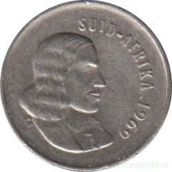 Монета. Южно-Африканская республика (ЮАР). 5 центов 1969 год. Аверс - "SUID-AFRIKA".
