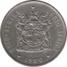 Монета. Южно-Африканская республика (ЮАР). 20 центов 1980 год. ав.