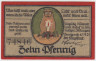 Бона. Нотгельд. Германия. Город Вернигероде. 10 пфеннигов 1920 год. Вариант 1407.3. рев.