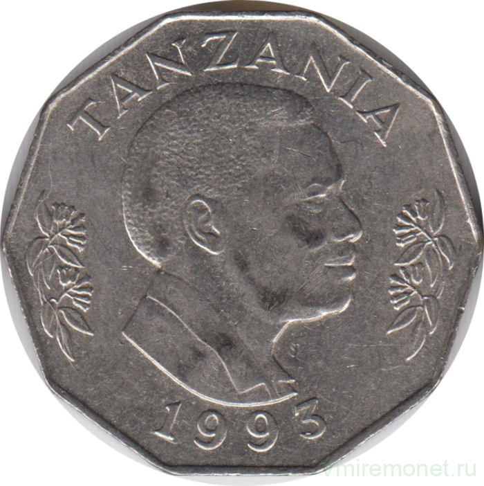 Монета. Танзания. 5 шиллингов 1993 год.