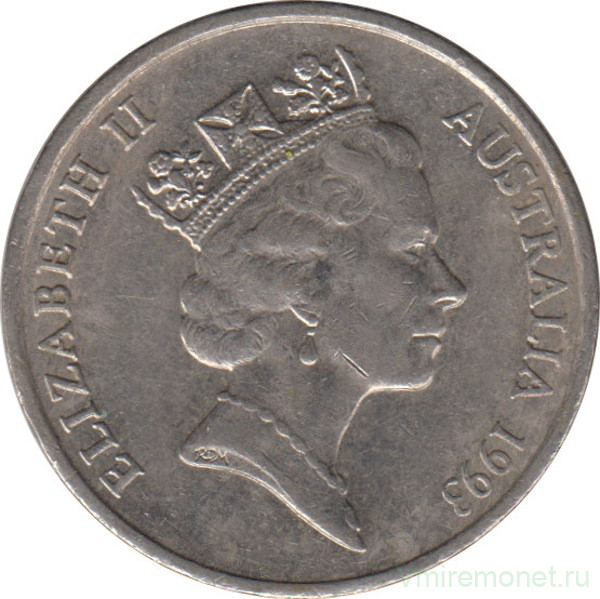 Монета. Австралия. 10 центов 1993 год.