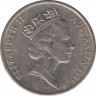 Монета. Австралия. 10 центов 1993 год. ав.