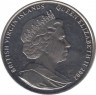 Монета. Великобритания. Британские Виргинские острова. 1 доллар 2002 год. 100 лет медвежонку Тедди. рев.
