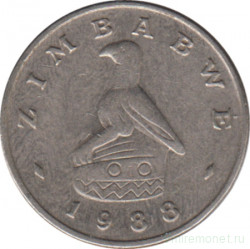 Монета. Зимбабве. 5 центов 1988 год.