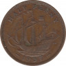 Монета. Великобритания. 1/2 пенни 1937 год. ав.