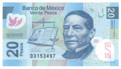 Банкнота. Мексика. 20 песо 2013 год.