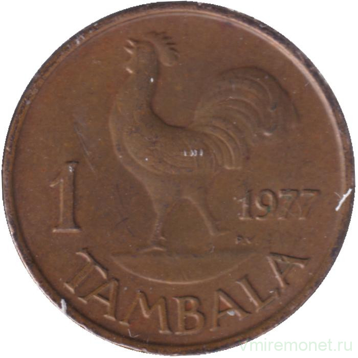 Монета. Малави. 1 тамбала 1977 год.