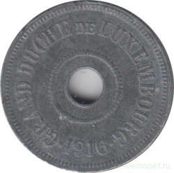 Монета. Люксембург. 25 сантимов 1916 год.
