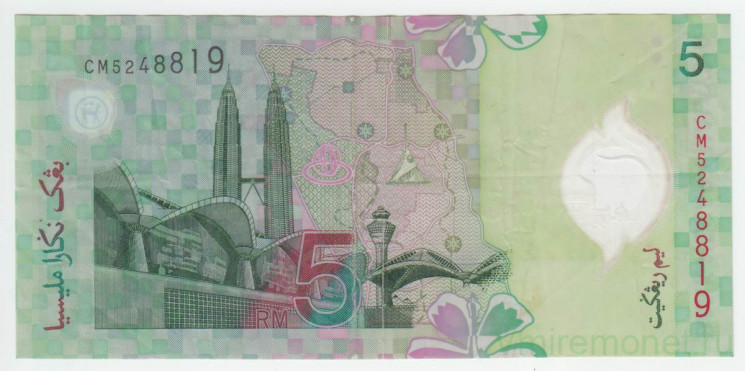 Банкнота. Малайзия. 5 ринггит 2004 год. Тип 47(1).