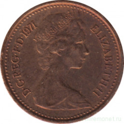 Монета. Великобритания. 1/2 пенни 1971 год.