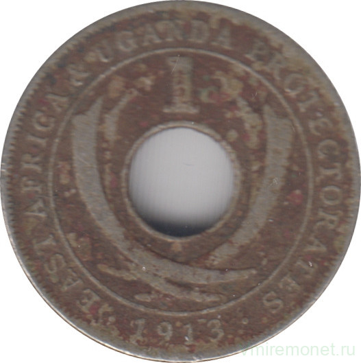 Монета. Британская Восточная Африка и Уганда. 1 цент 1913 год.