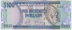 Банкнота. Гайана. 100 долларов 2019 год. Тип 36d.