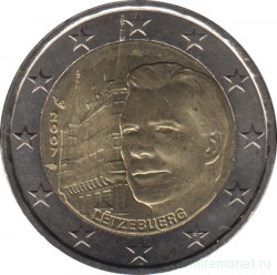 Монета. Люксембург. 2 евро 2007 год. Замки Люксембурга - Дворец Великих герцогов.