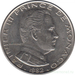 Монета. Монако. 1 франк 1982 год.