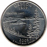 Монета. США. 25 центов 2005 год. Штат № 33 Орегон.