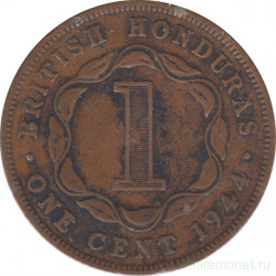 Монета. Британский Гондурас. 1 цент 1944 год.